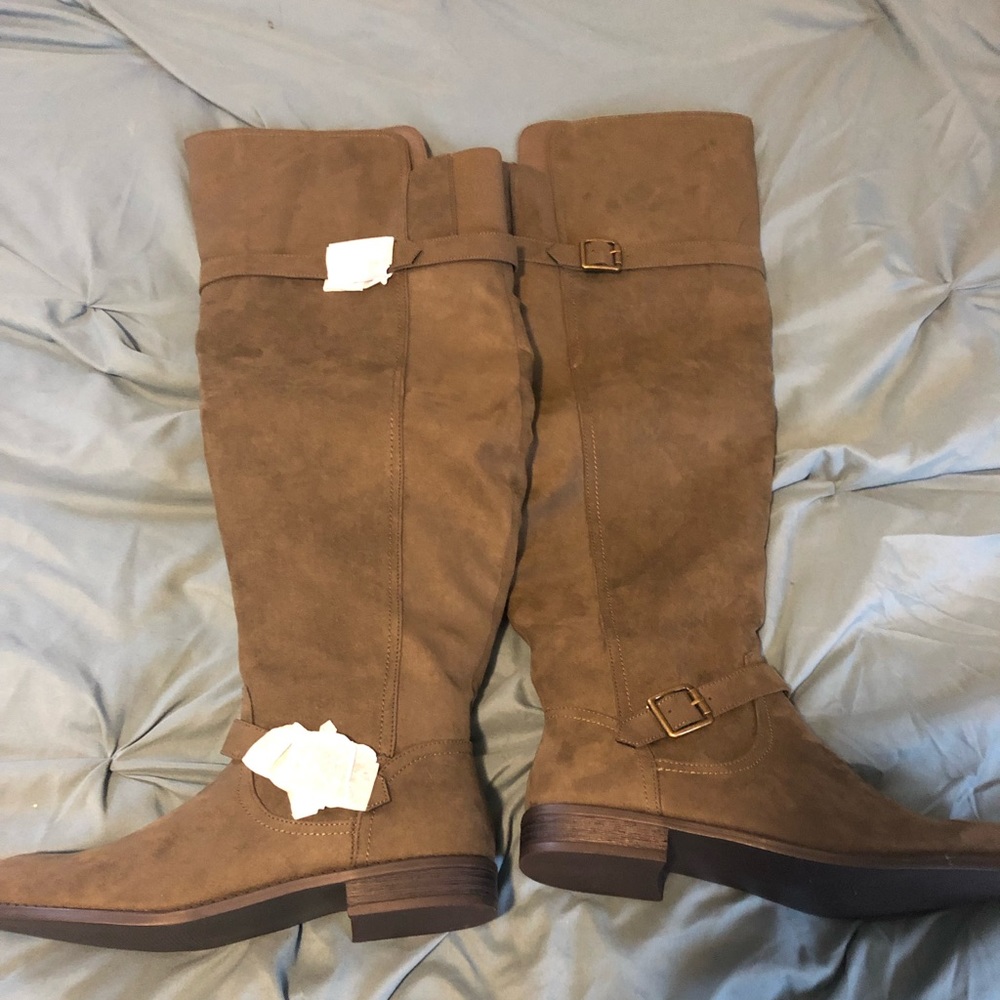 NWOT Suede over the knees boots